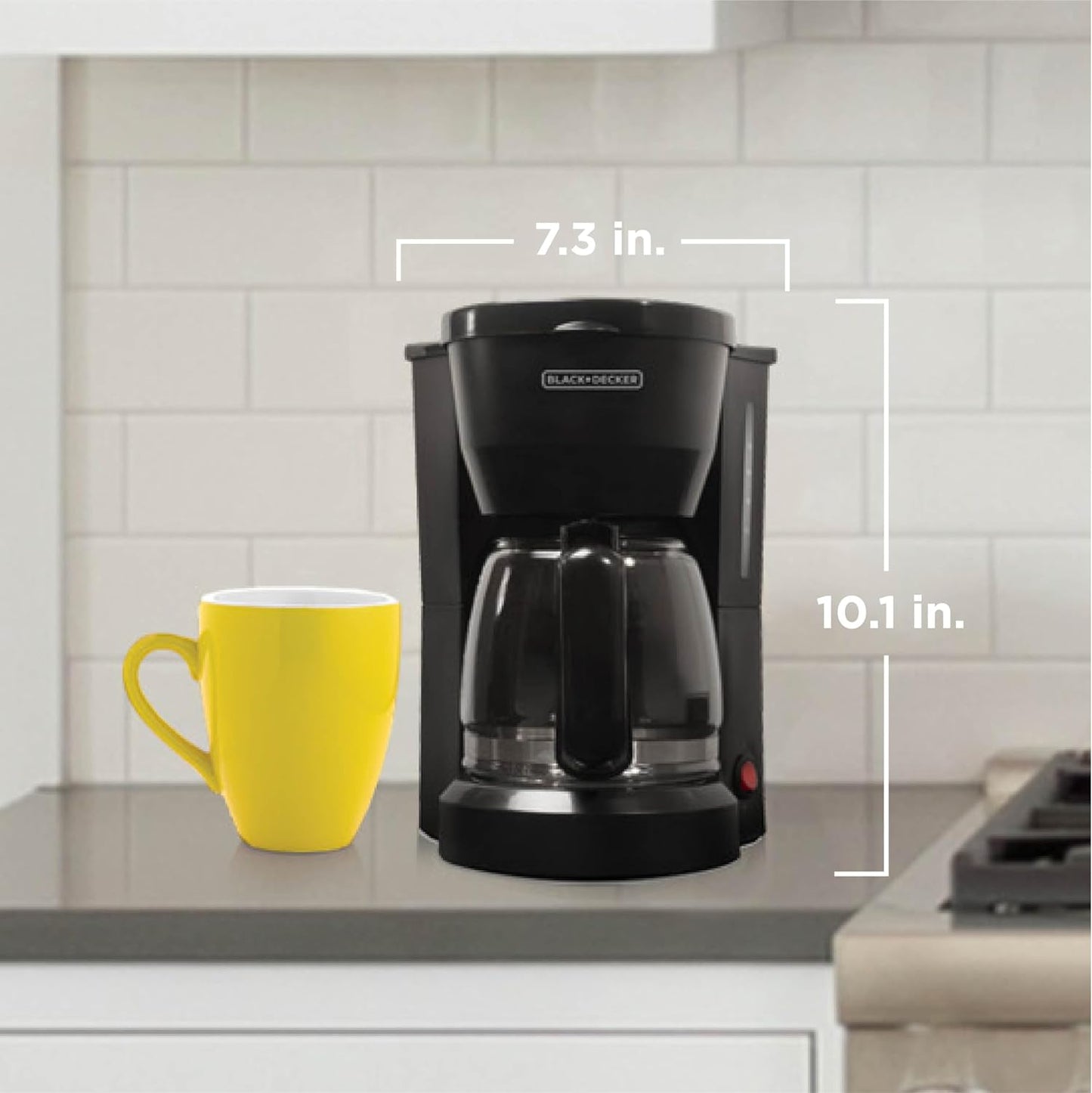 BLACK+DECKER 5-Cup Coffeemaker, Black, DCM600B